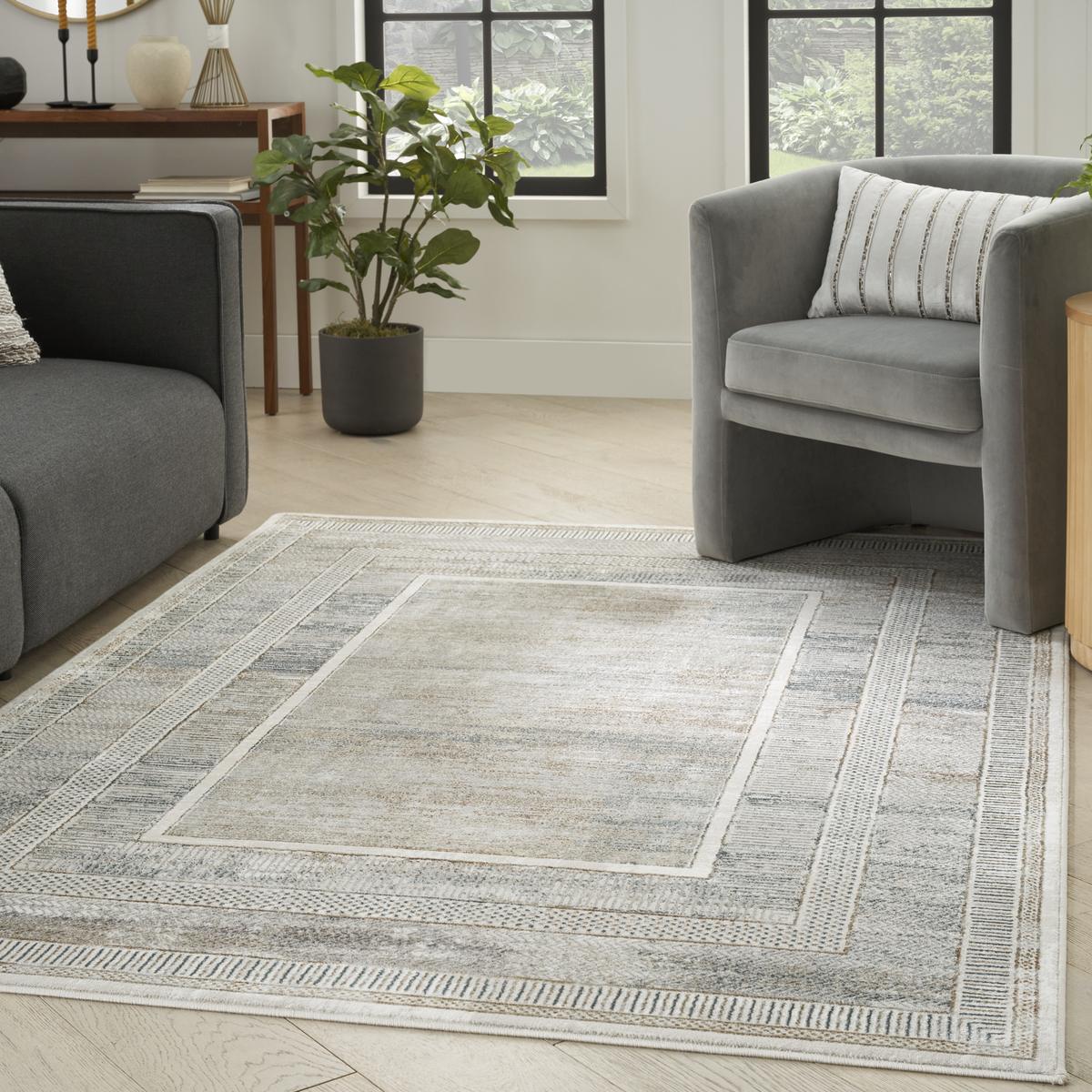 Glitz Frame Ivory Multicolour Rug