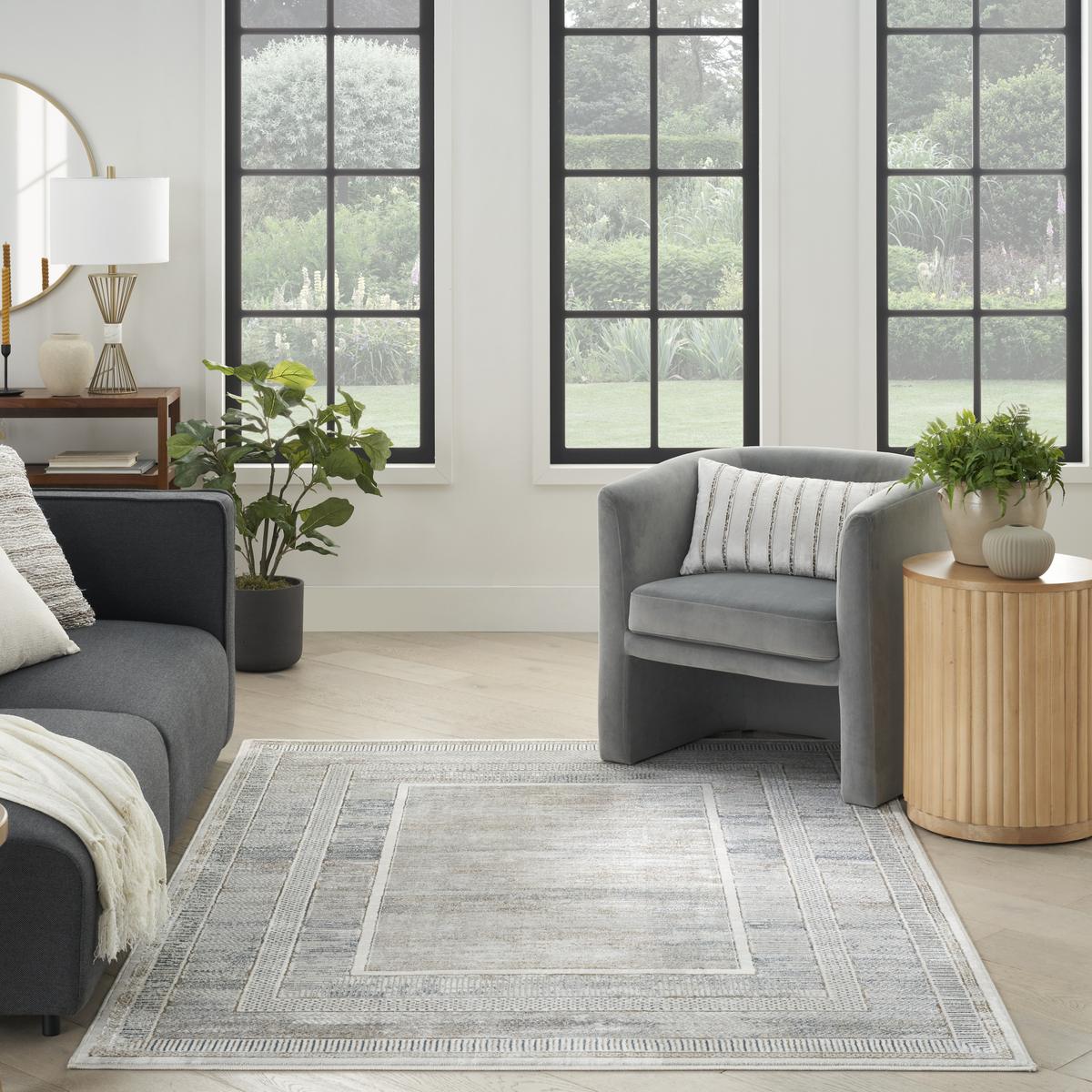 Glitz Frame Ivory Multicolour Rug