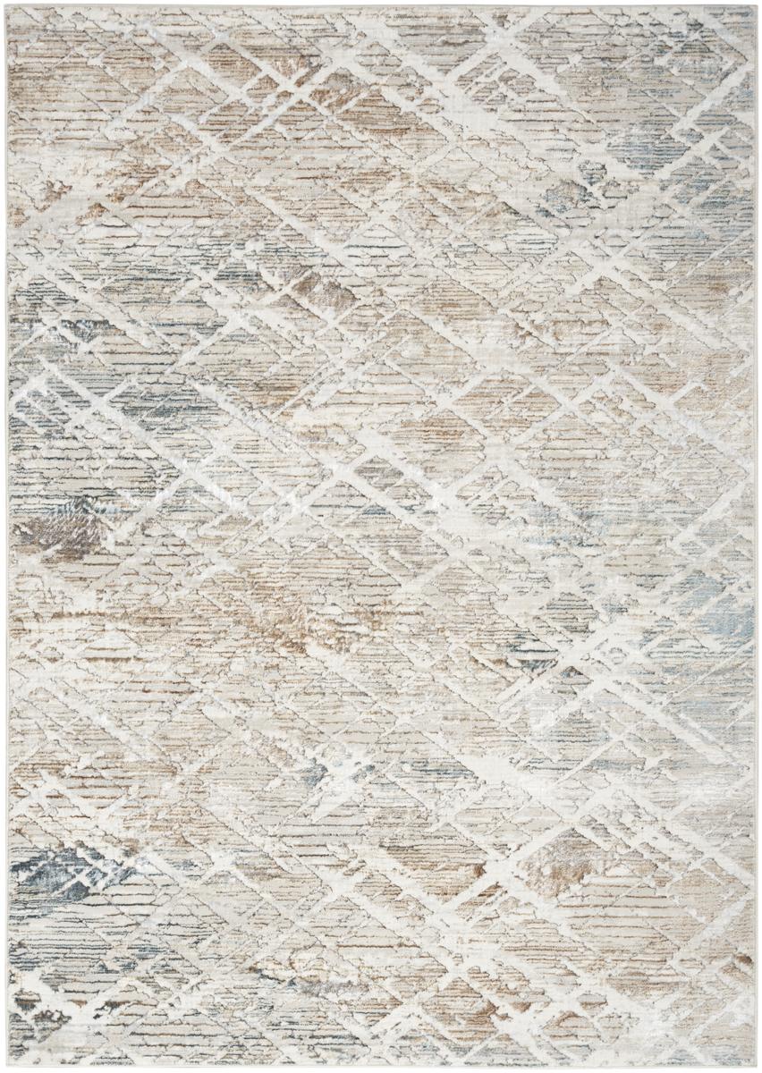 Glitz Lattice Grey Multicolour Rug
