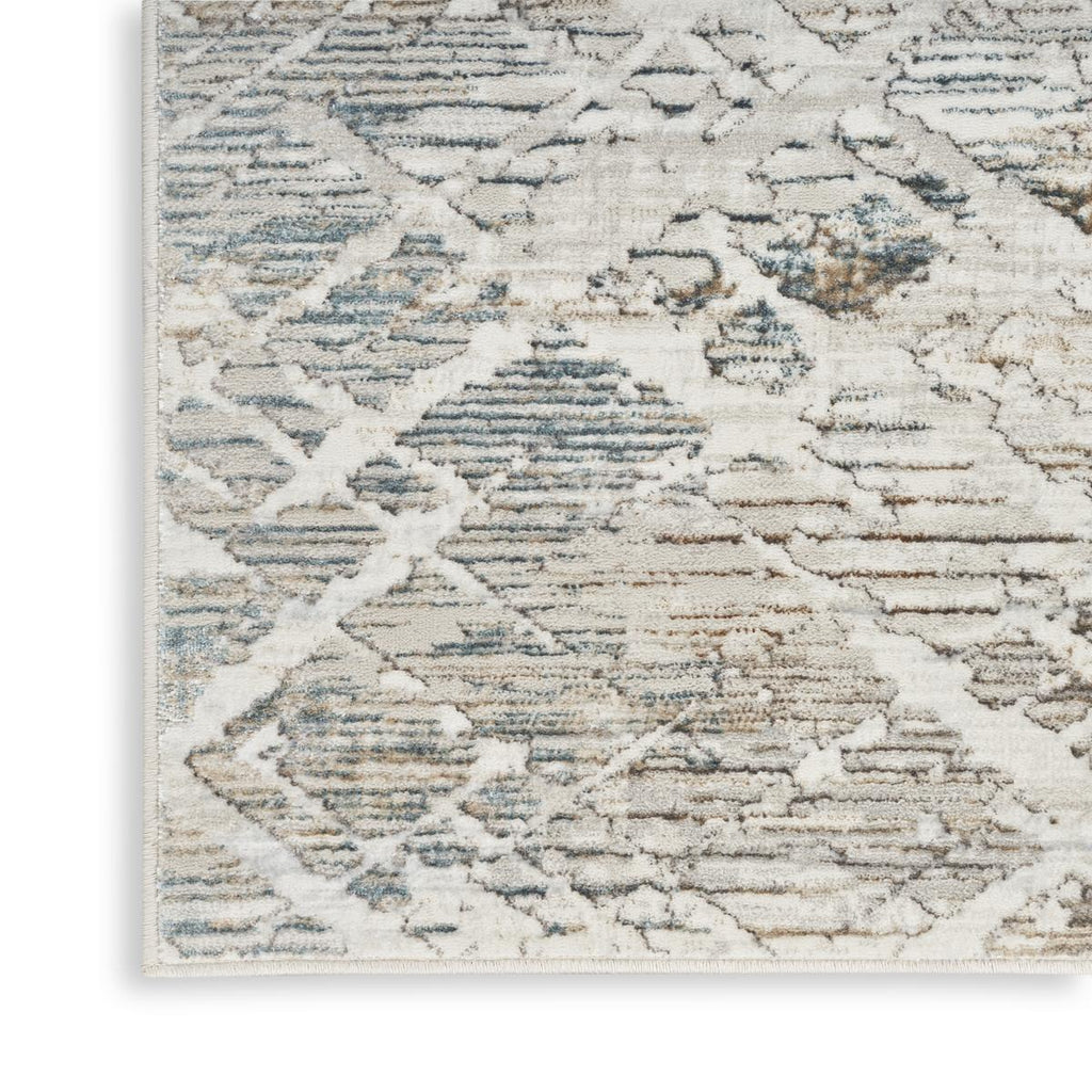 Glitz Lattice Grey Multicolour Rug
