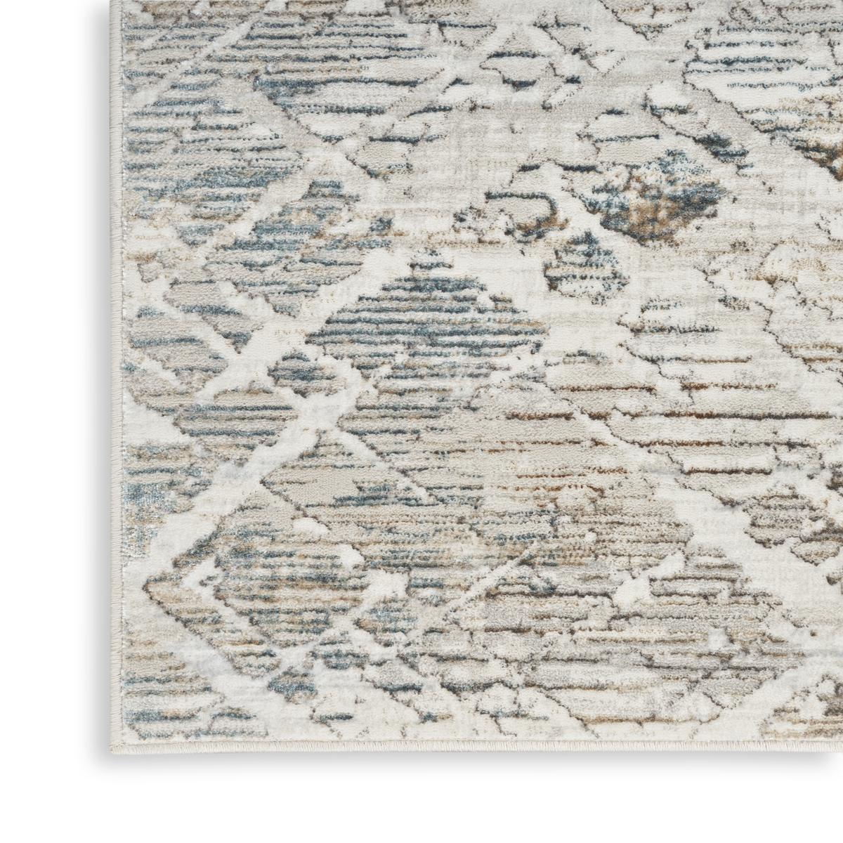 Glitz Lattice Grey Multicolour Rug