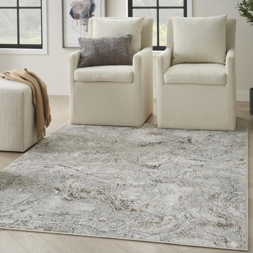 Glitz Marble Grey Multicolour Rug