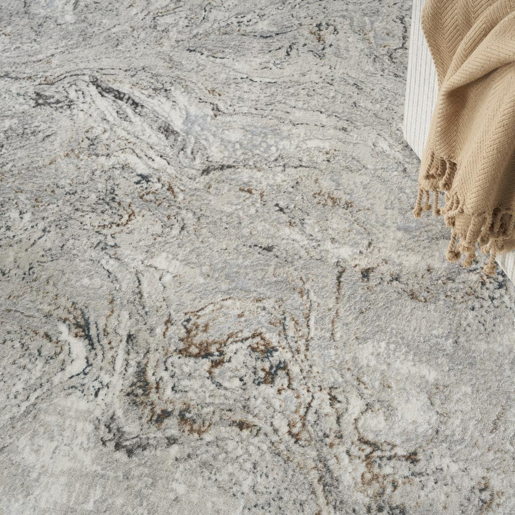 Glitz Marble Grey Multicolour Rug