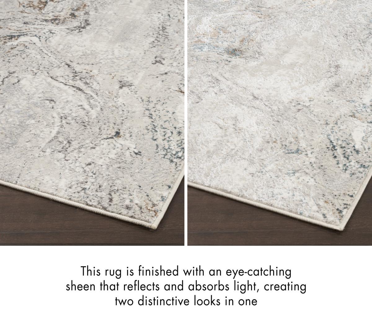 Glitz Marble Grey Multicolour Rug