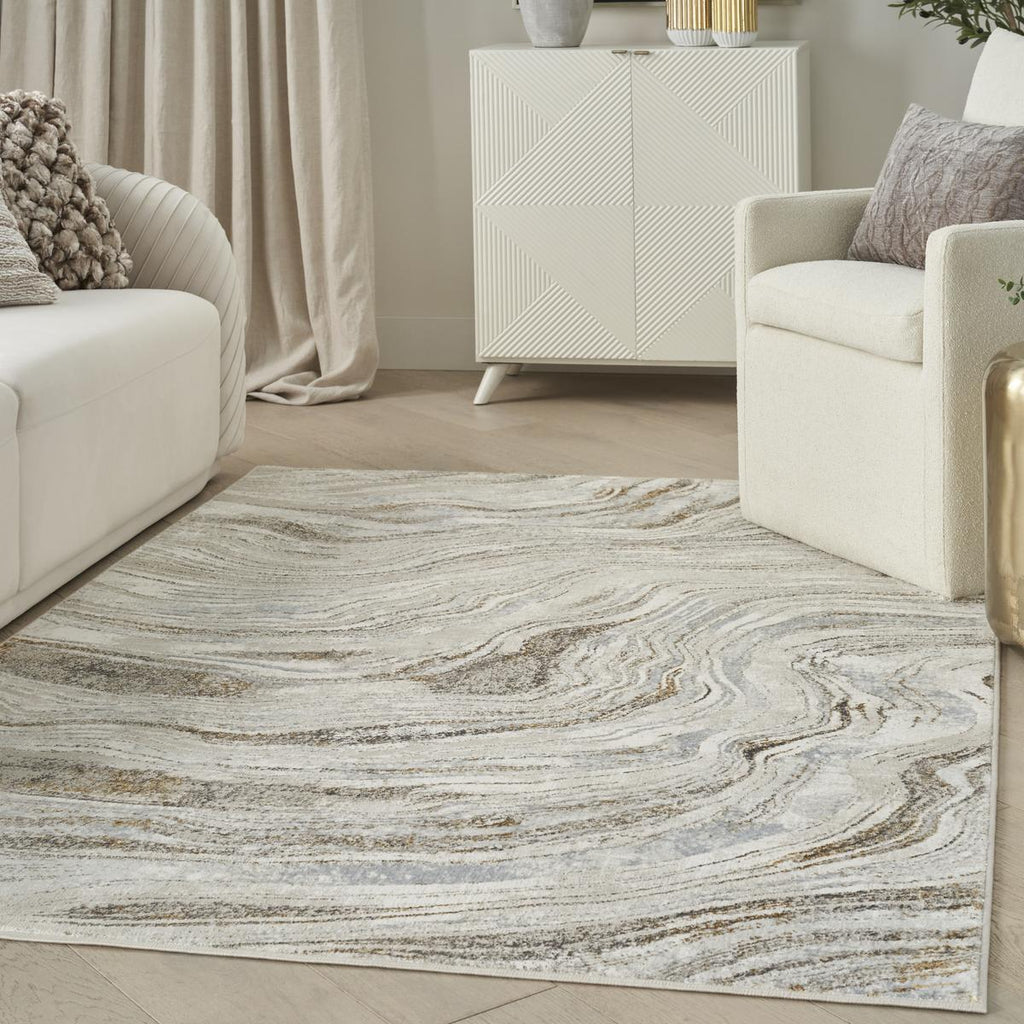 Glitz Onyx Grey Gold Rug