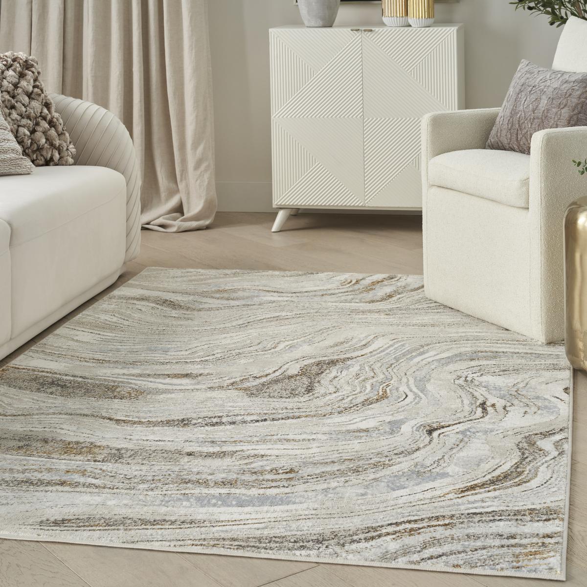 Glitz Onyx Grey Gold Rug