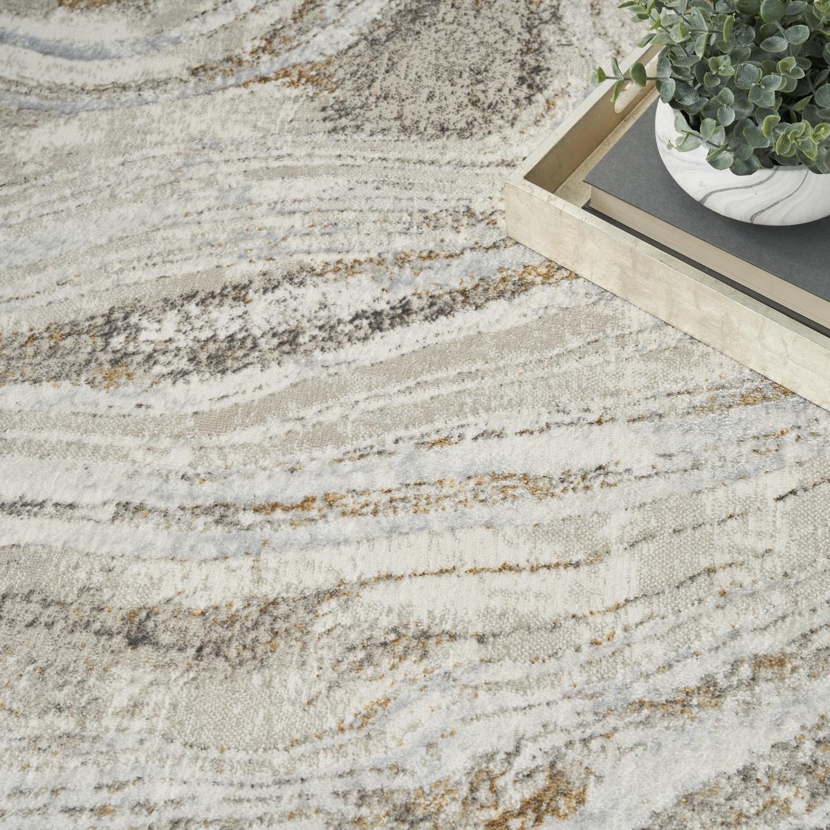 Glitz Onyx Grey Gold Rug
