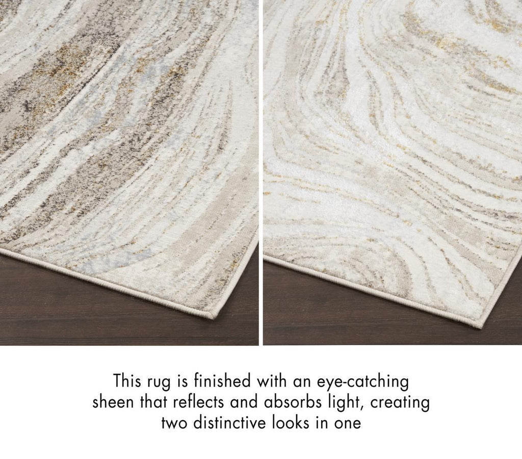 Glitz Onyx Grey Gold Rug