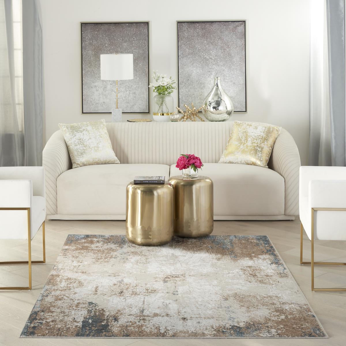 Glitz Patina Taupe Multicolour Rug