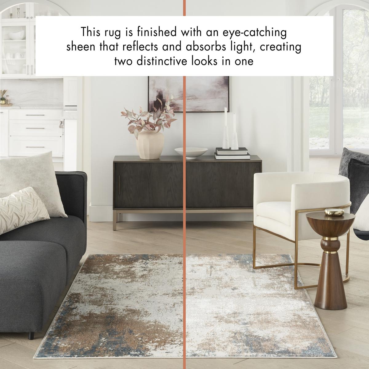 Glitz Patina Taupe Multicolour Rug