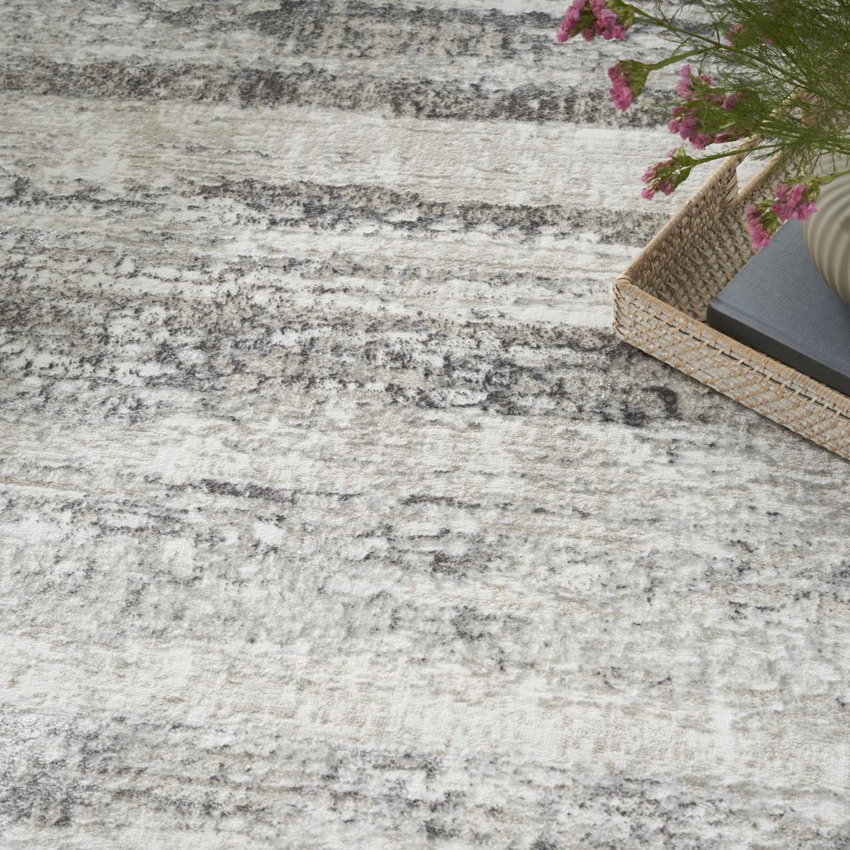 Glitz Stripe Cream Grey Rug