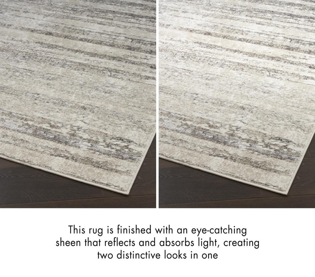 Glitz Stripe Cream Grey Rug