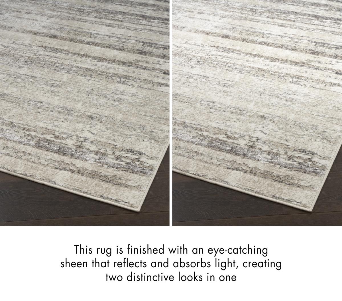 Glitz Stripe Cream Grey Rug