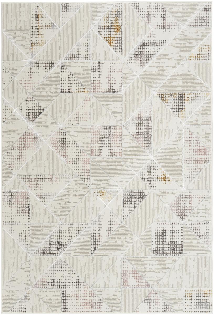 Glitz Tile Ivory Multicolour Rug