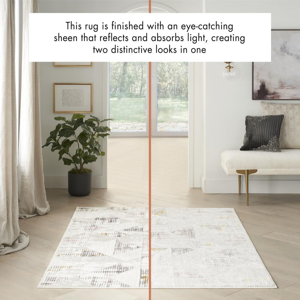 Glitz Tile Ivory Multicolour Rug