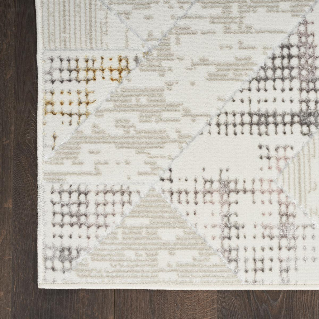 Glitz Tile Ivory Multicolour Rug
