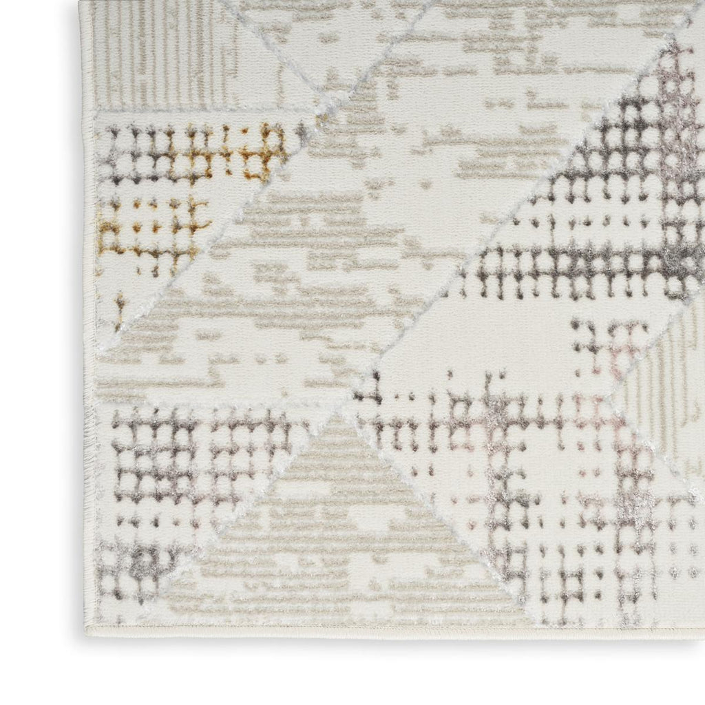 Glitz Tile Ivory Multicolour Rug
