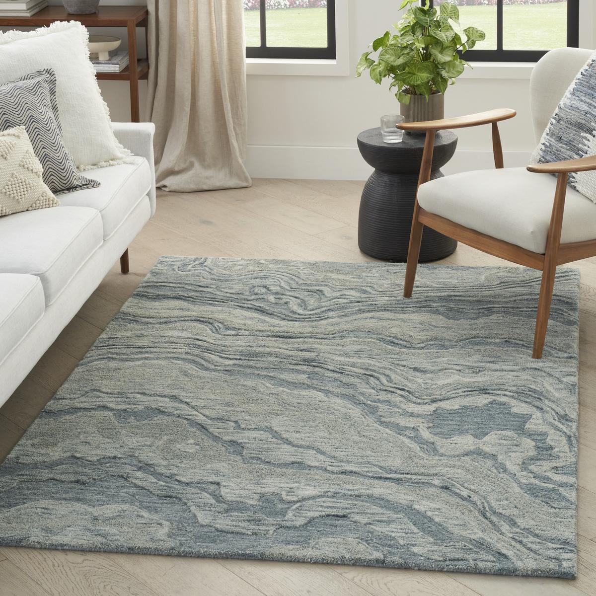 Graceful Blue Rug