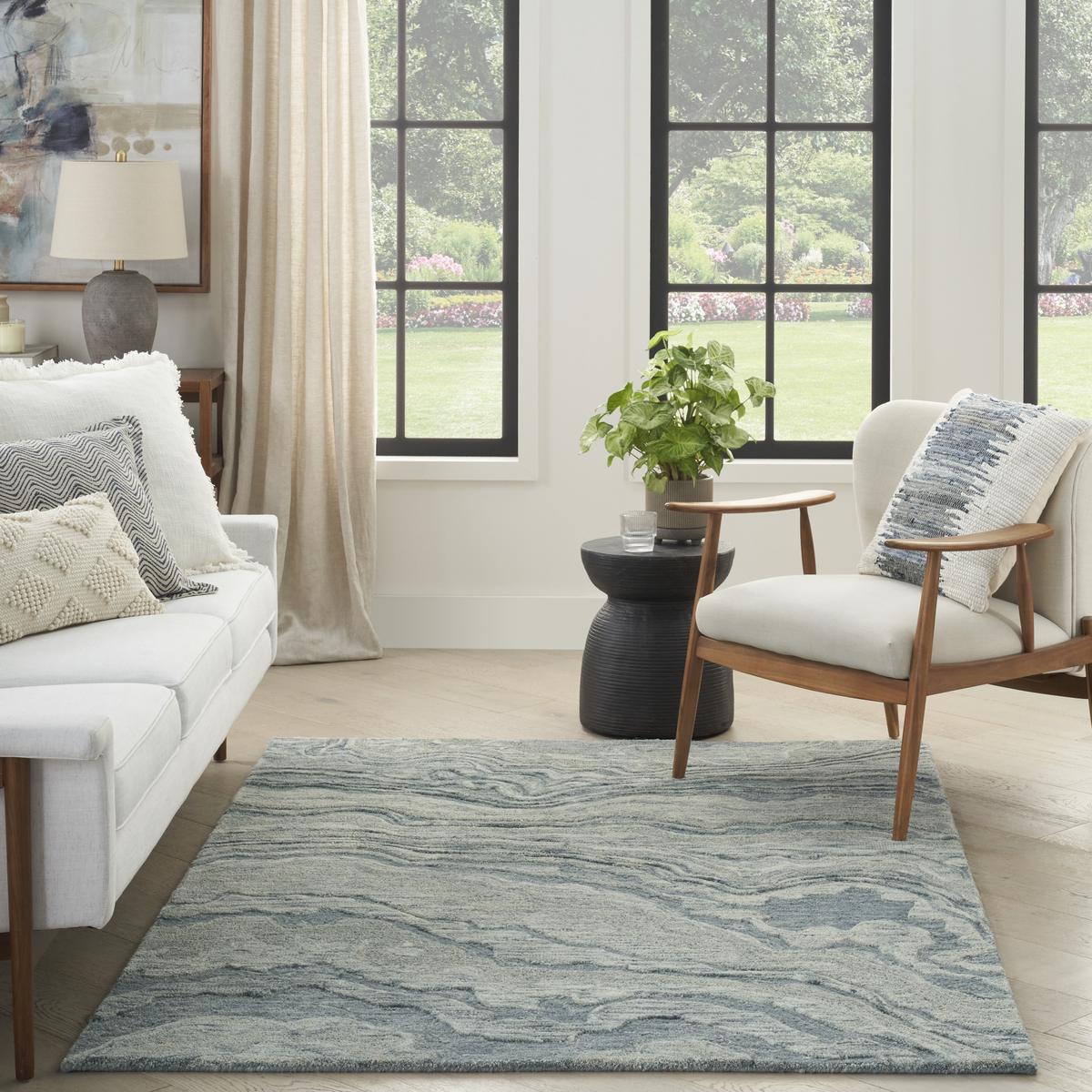 Graceful Blue Rug