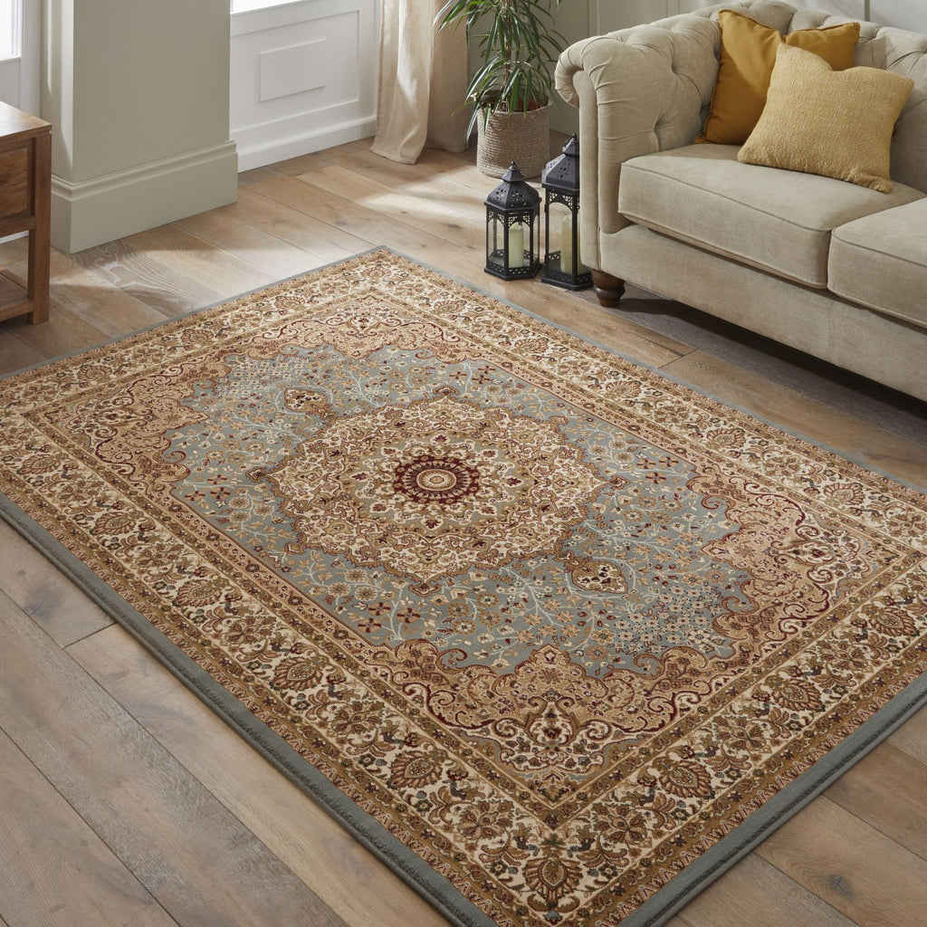 Grand Heritage Medallion Blue Rug