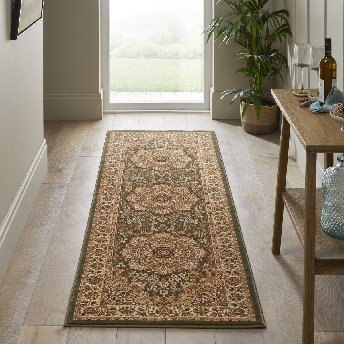 Grand Heritage Medallion Green Rug