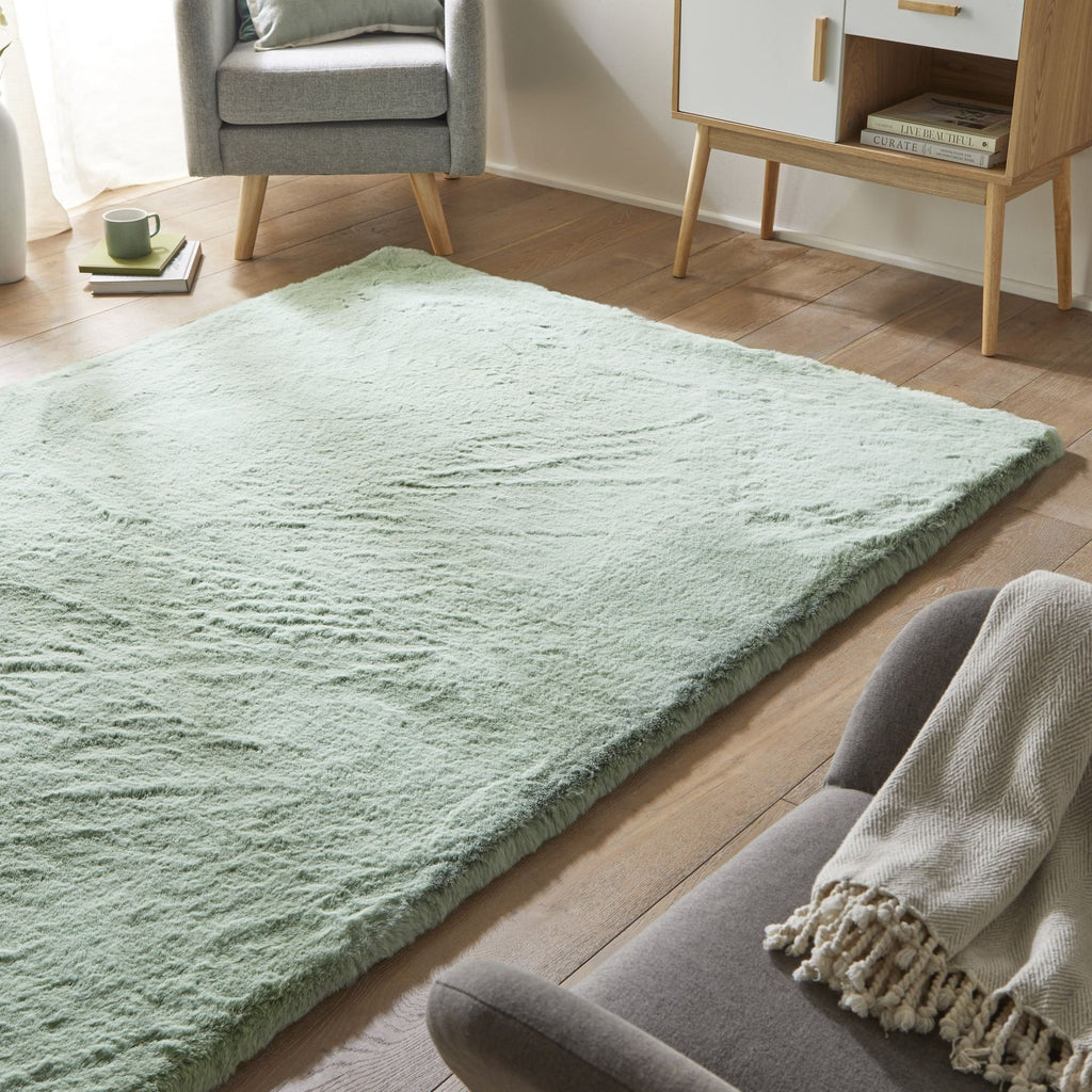 Heavenly Sage Faux Fur Rug