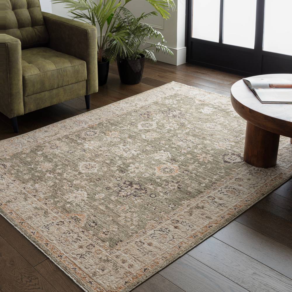 Heriz Ornate Green Rug