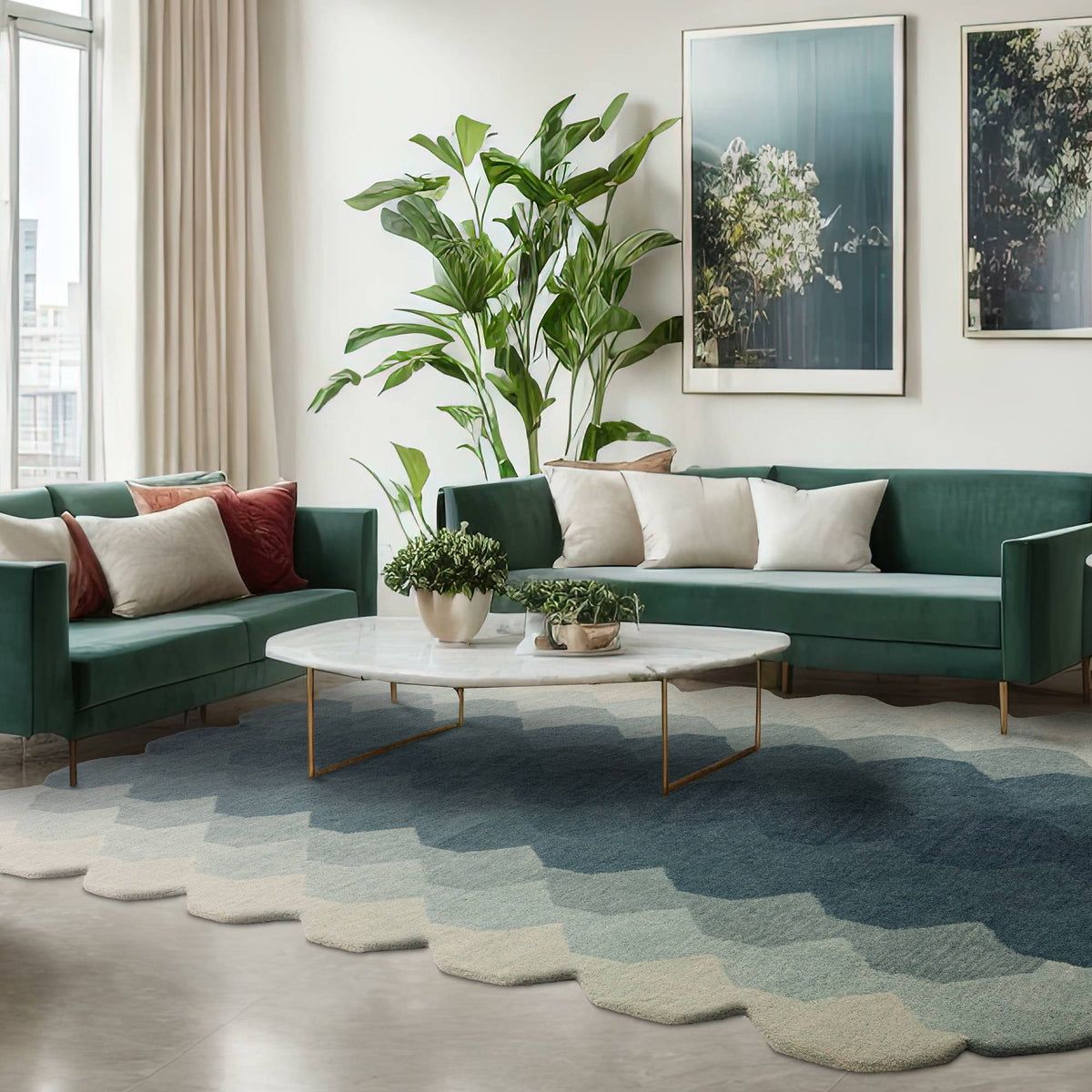 Hive Teal Rug
