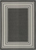 Horizon Border Black Rug
