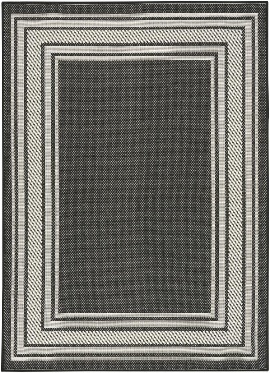 Horizon Border Black Rug