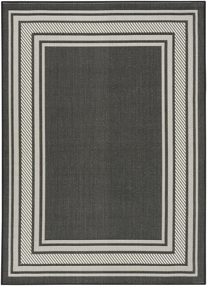 Horizon Border Black Rug