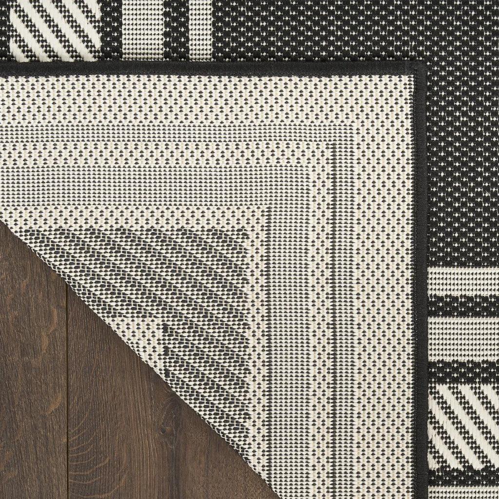 Horizon Border Black Rug