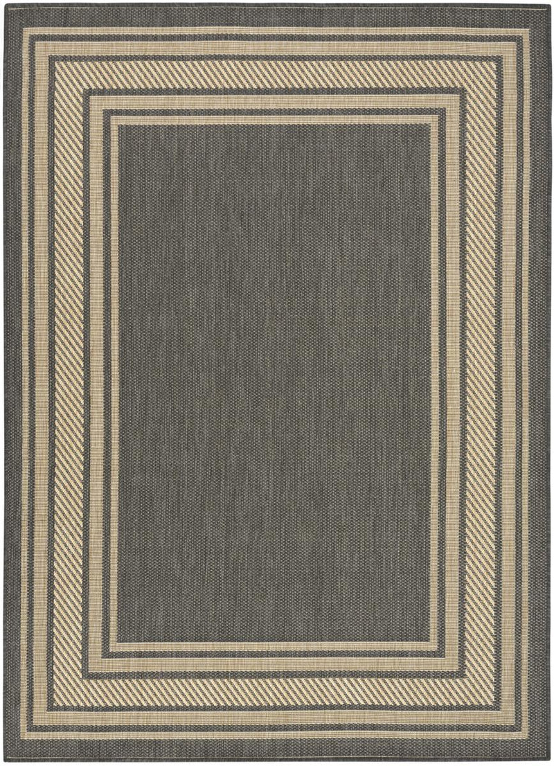 Horizon Border Charcoal Rug