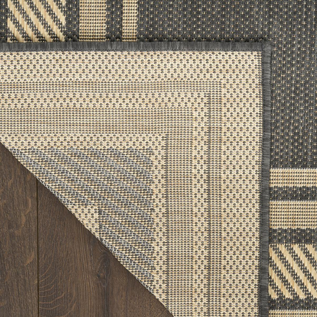 Horizon Border Charcoal Rug