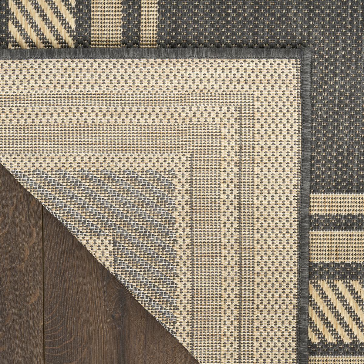 Horizon Border Charcoal Rug