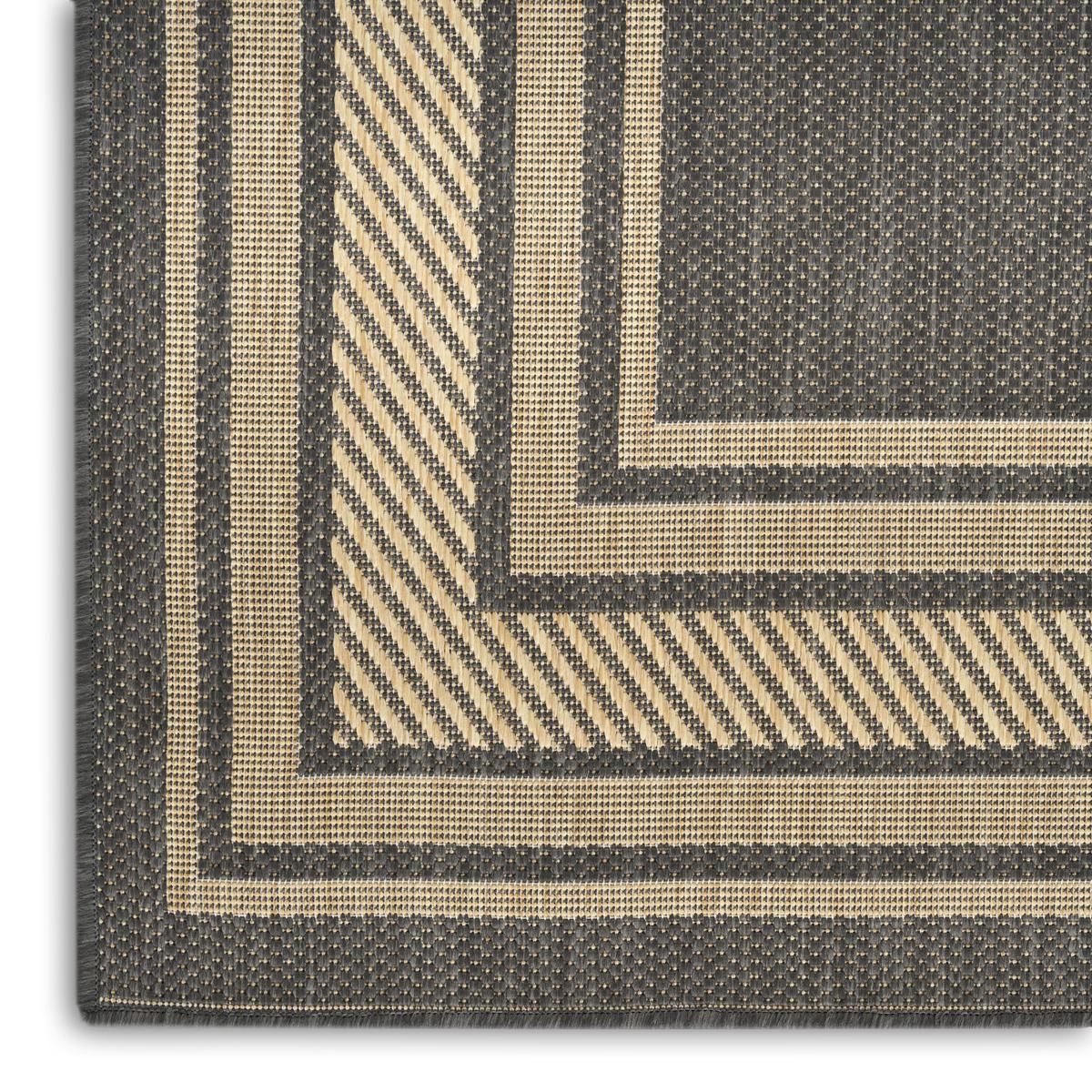 Horizon Border Charcoal Rug