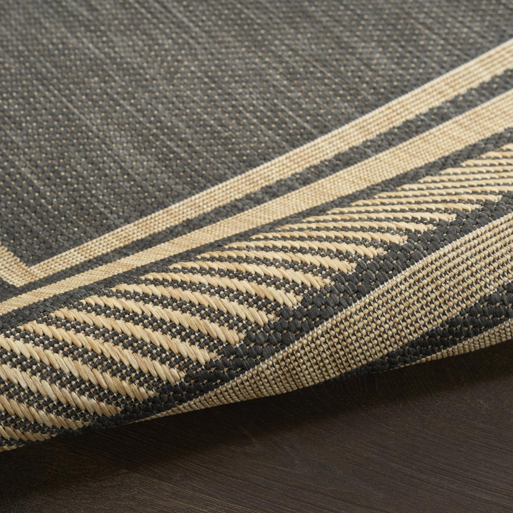 Horizon Border Charcoal Rug
