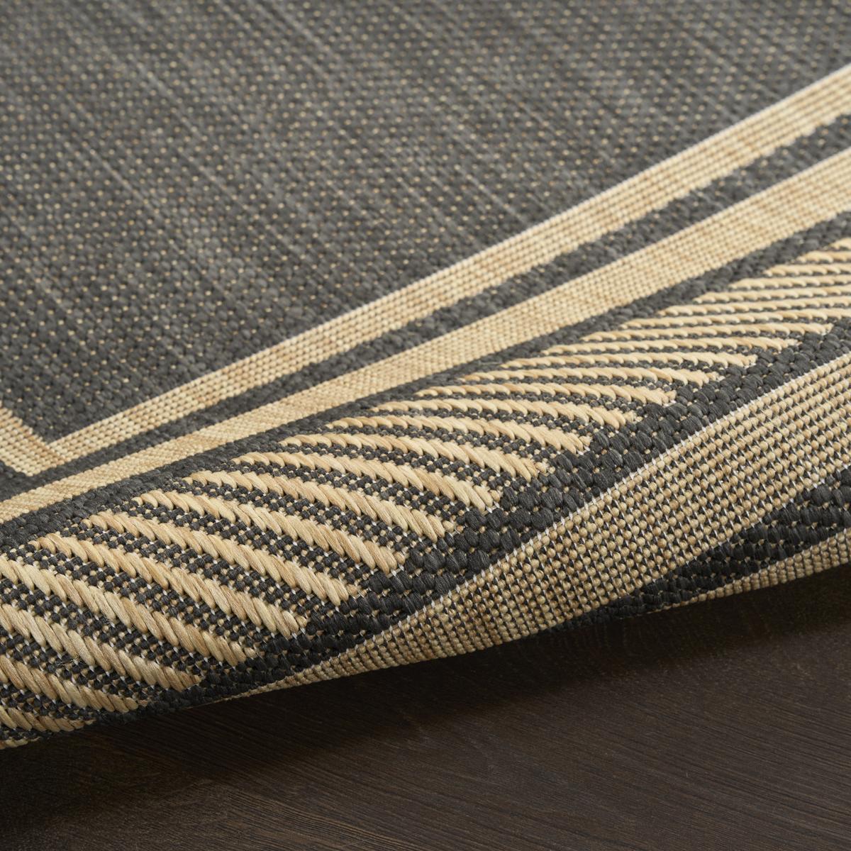 Horizon Border Charcoal Rug
