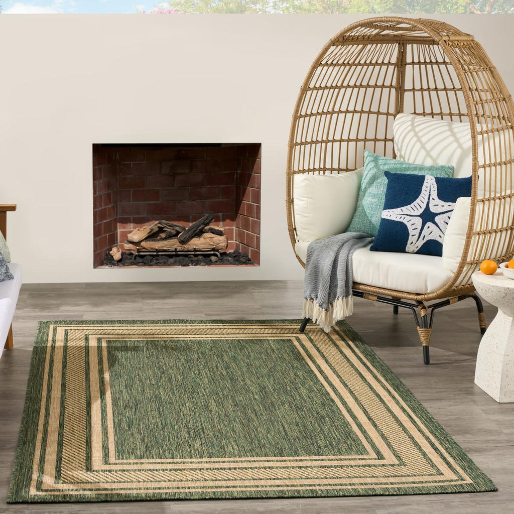 Horizon Border Green Rug