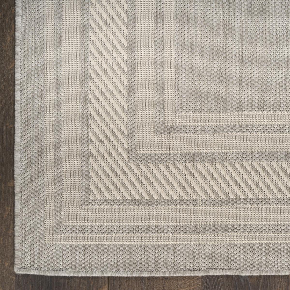 Horizon Border Grey Rug