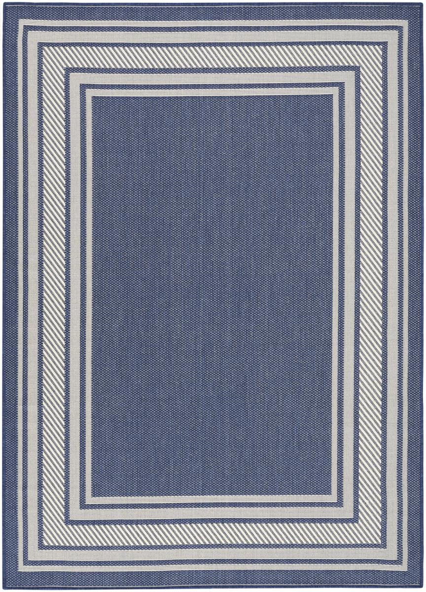 Horizon Border Navy Rug