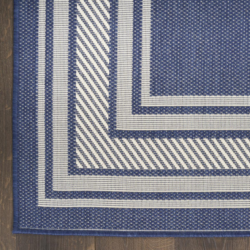 Horizon Border Navy Rug