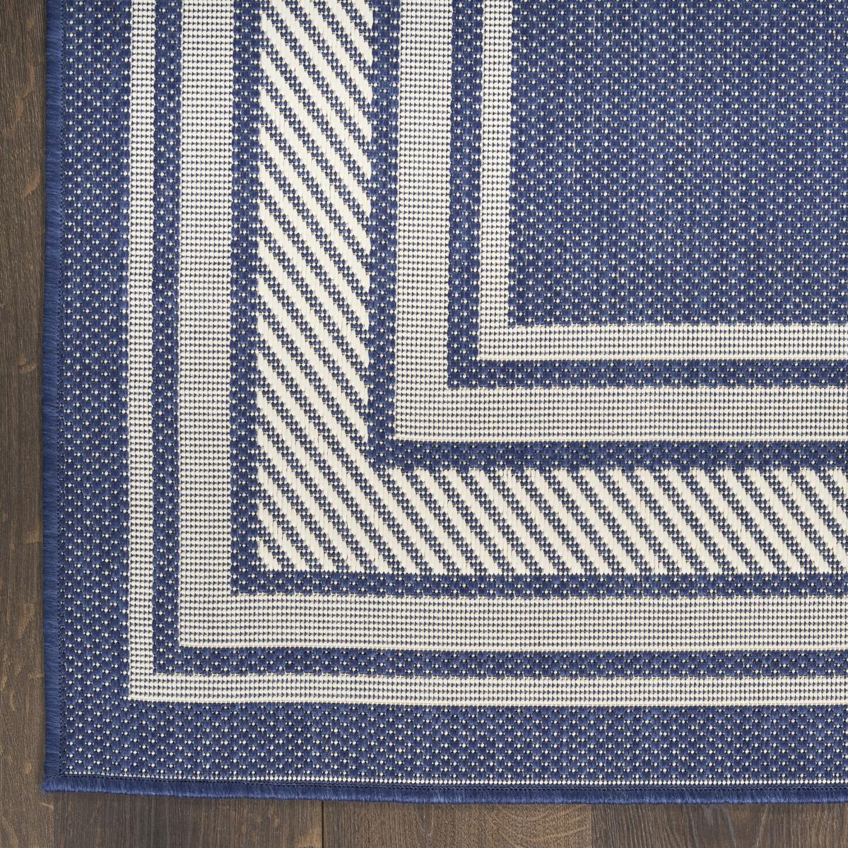 Horizon Border Navy Rug
