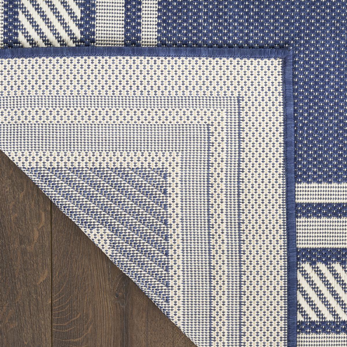 Horizon Border Navy Rug