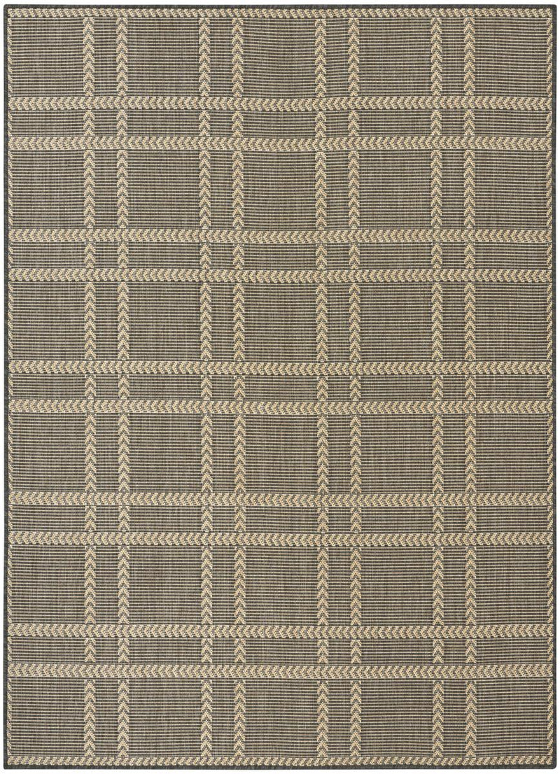 Horizon Check Charcoal Rug