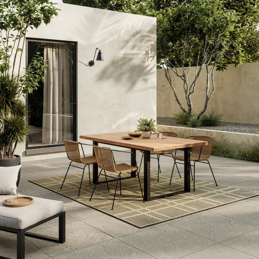 Horizon Check Charcoal Rug