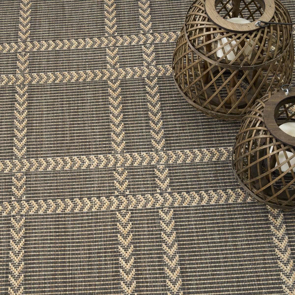 Horizon Check Charcoal Rug