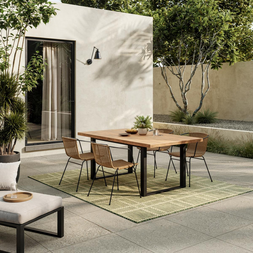 Horizon Check Green Rug