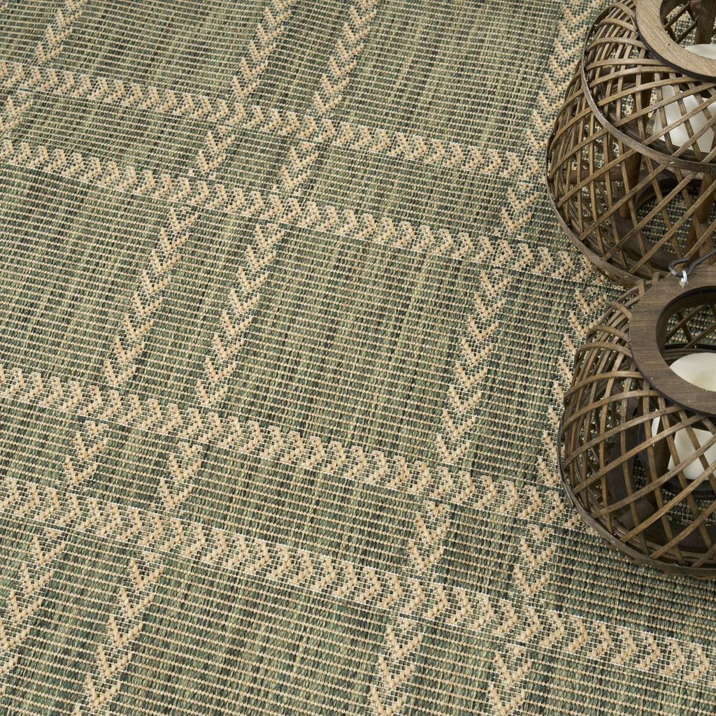 Horizon Check Green Rug