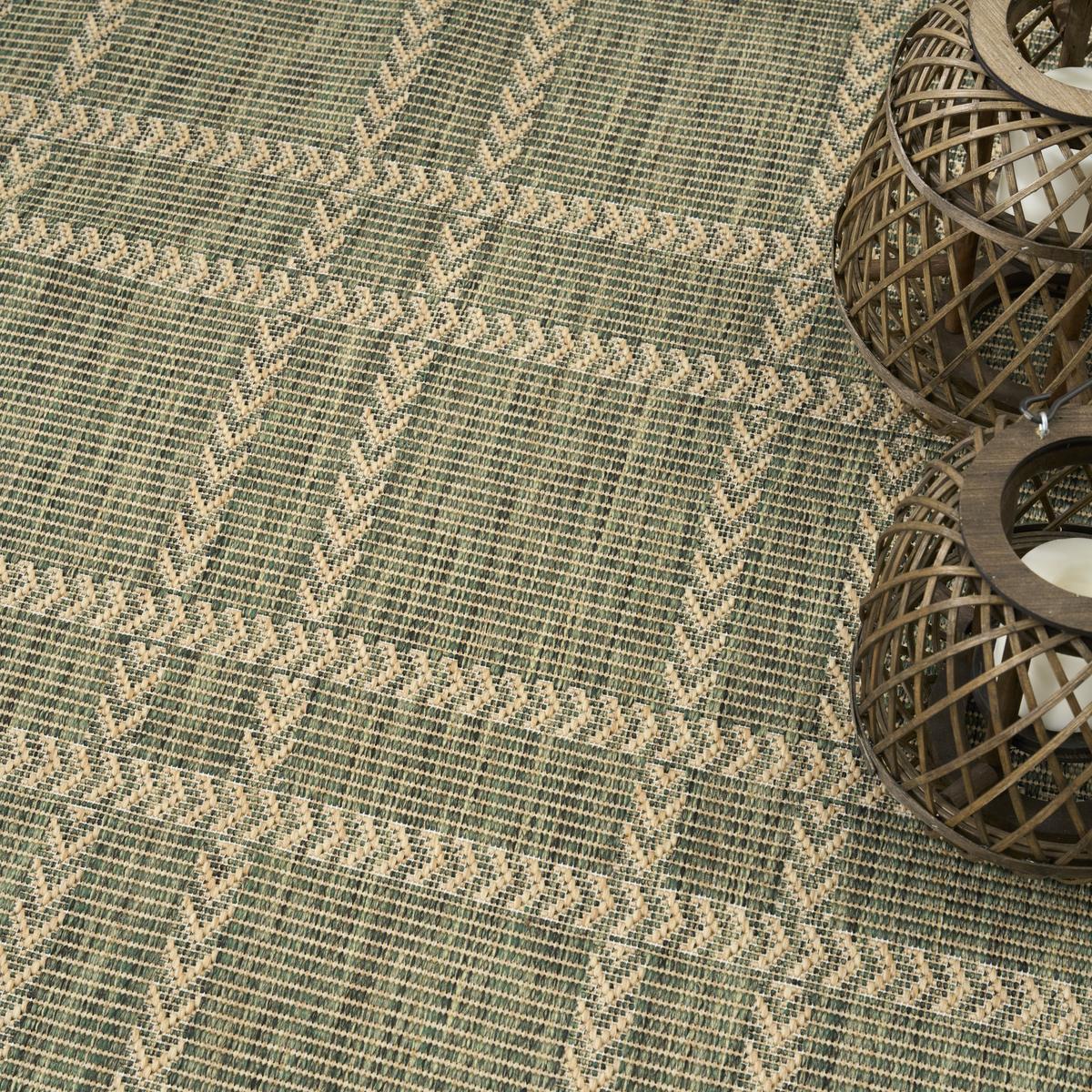 Horizon Check Green Rug